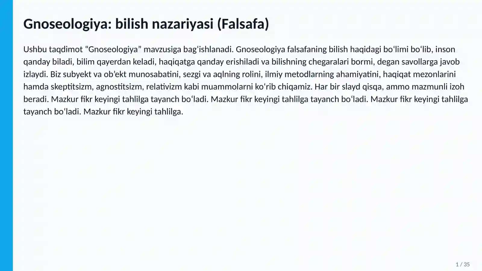 Gnoseologiya: bilish nazariyasi 2