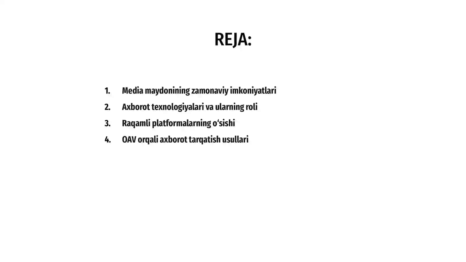 Media maydonining zamonaviy imkoniyatlari 2