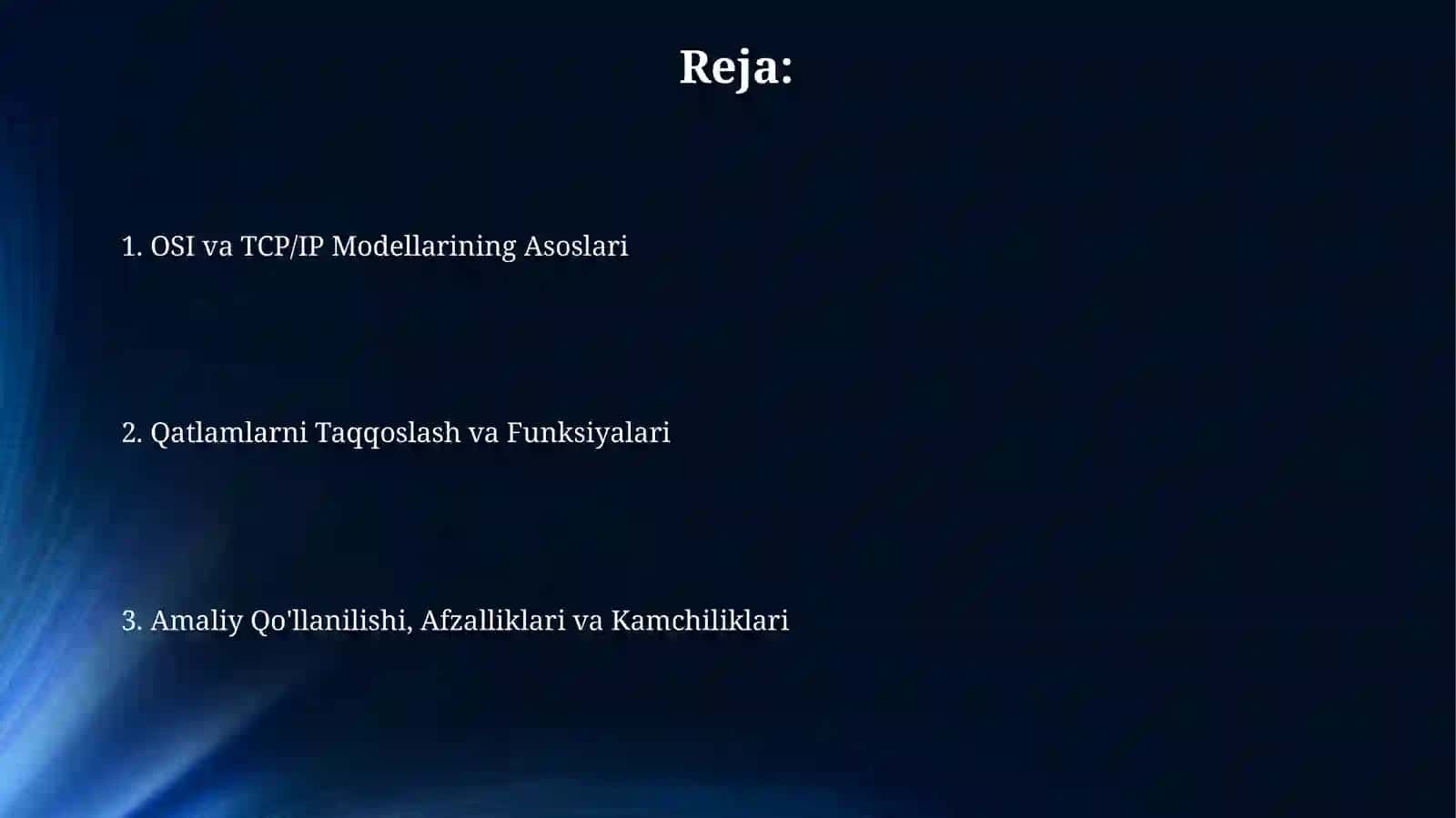 OSI va taqdimot qiliTCP/IP modellari 2