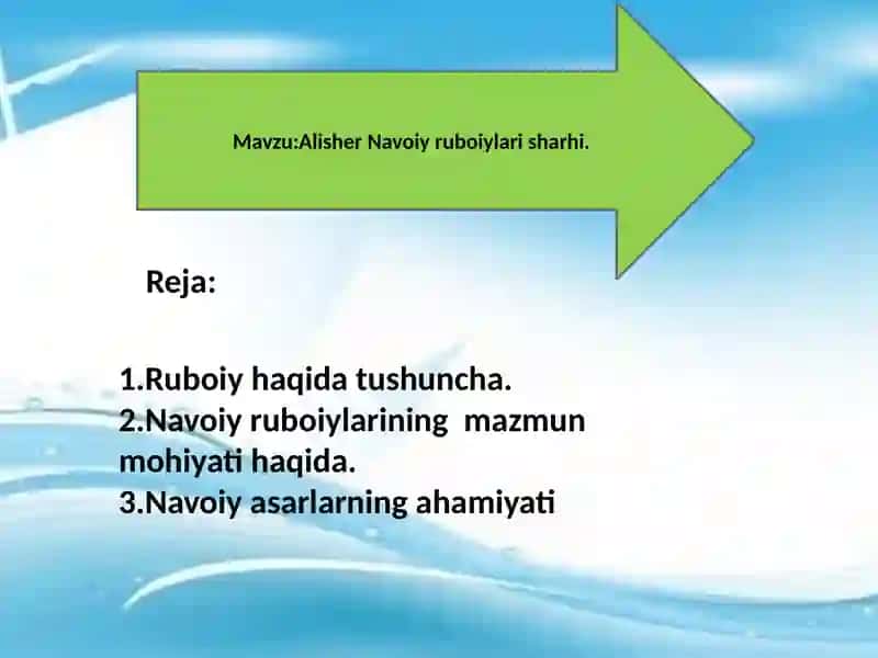 Alisher Navoiy ruboiylari sharhi 2