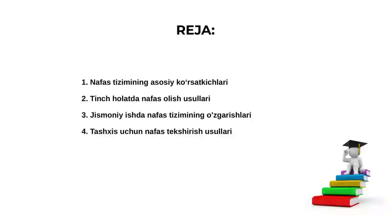 Nafas tizimining ayrim kórsatgichlarning tinch holatda va jismoniy ishdan sóng tekshirish 2