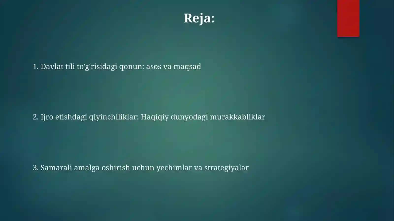 Davlat tili haqida qonun va uning ijrosi: muammolar yechimlar 2