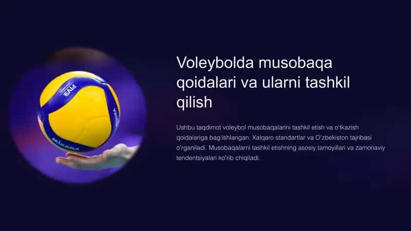 Voleybol musobaqalari va ularni tashkil etish 2