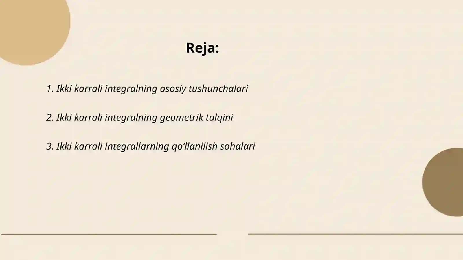 Ikki karrali integral 2