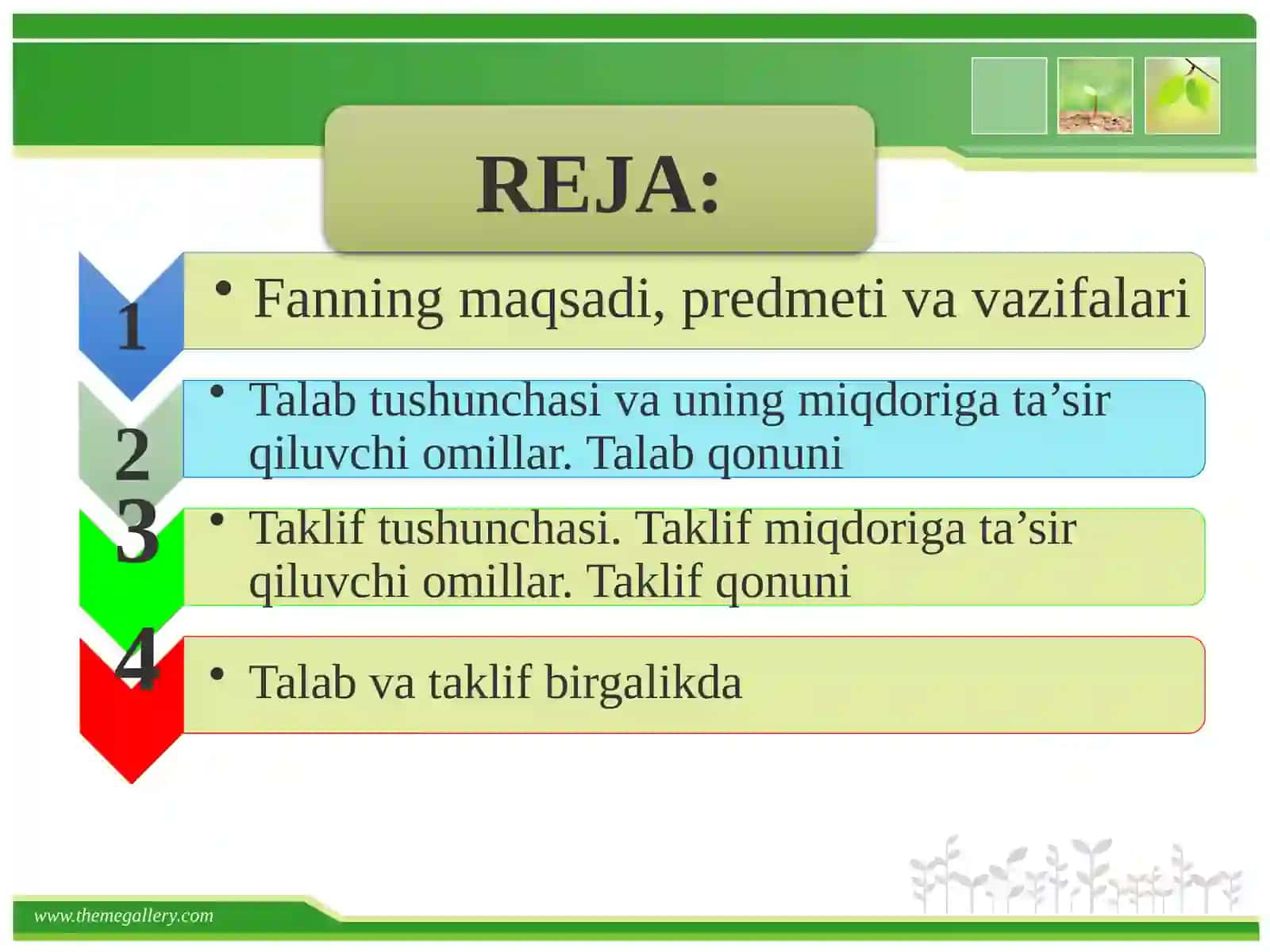 MIKROIQTISODIYOTGA KIRISH IQTISODIY BAZIS TUSHUNCHASI.TALAB VA TAKLIF. BOZOR MUVOZANATI. TALAB VA TAKLIF ELASTIKLIGI 2