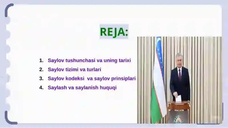 Saylov huquqining konstitutsiyaviy yasoslari va tizimi 2