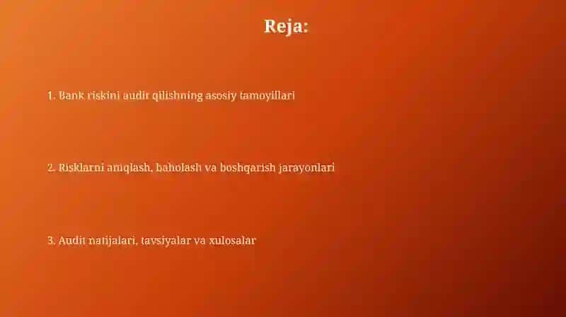 Bank risklari auditi 2