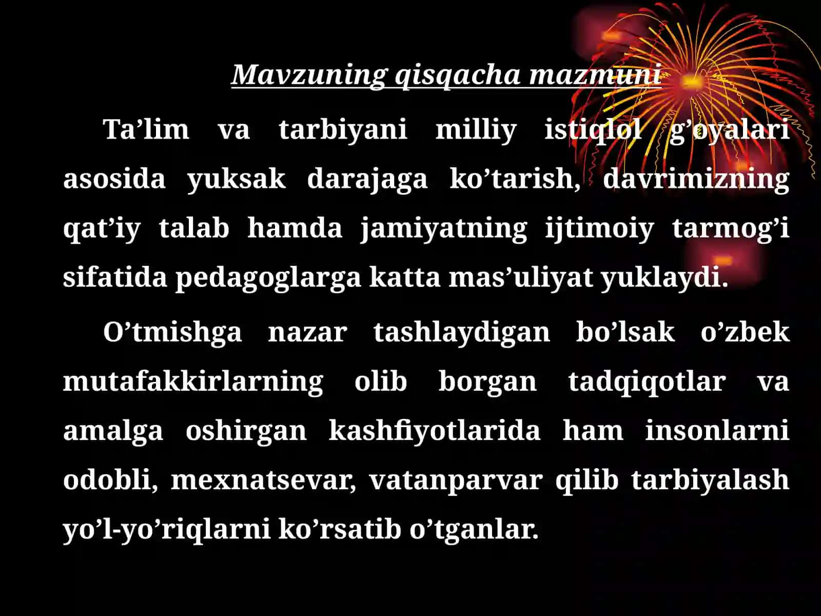 Tarbiya darslarida milliy qadriyatlar, urf-odat va marosimlarni o‘rganish 2