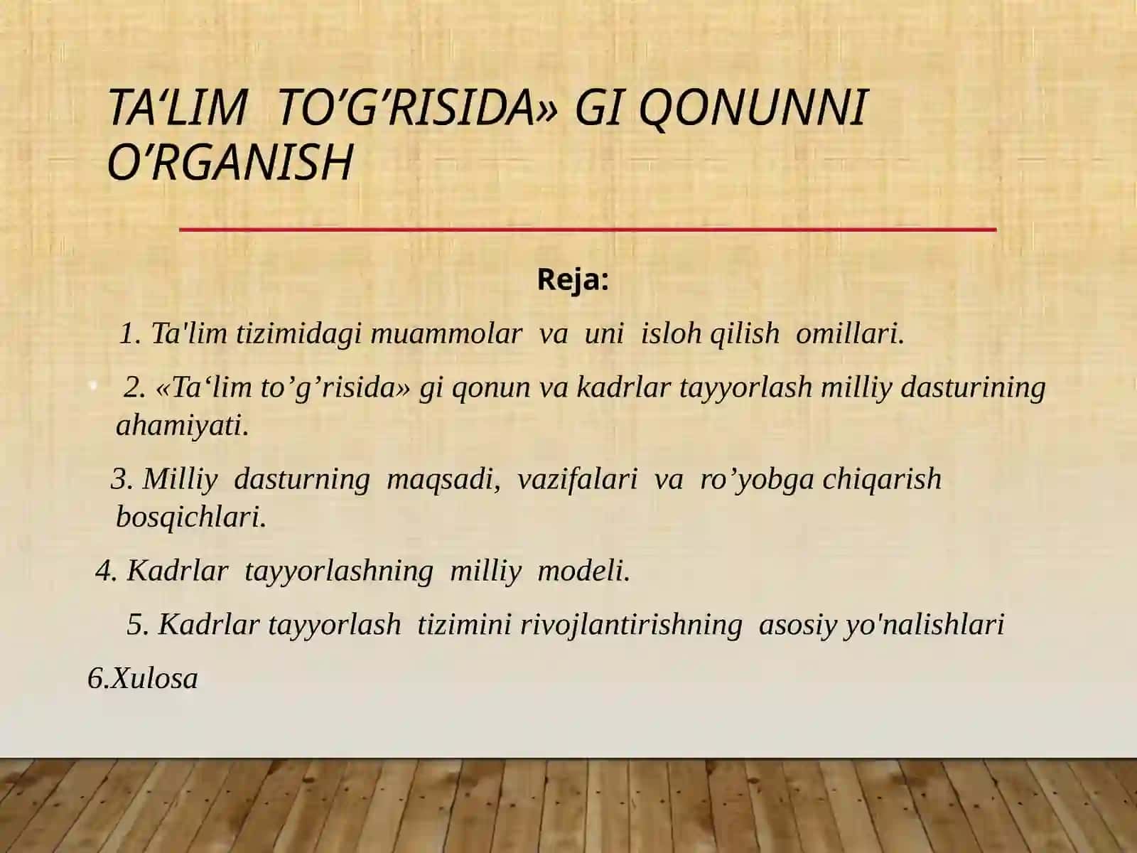 O’ZBEKISTON-FINLANDIYA INSTITUTI BURXONOVA ZINNURAXON TA'LIMTO'G'RISIDA» GI QONUNNI O’RGANISH 2