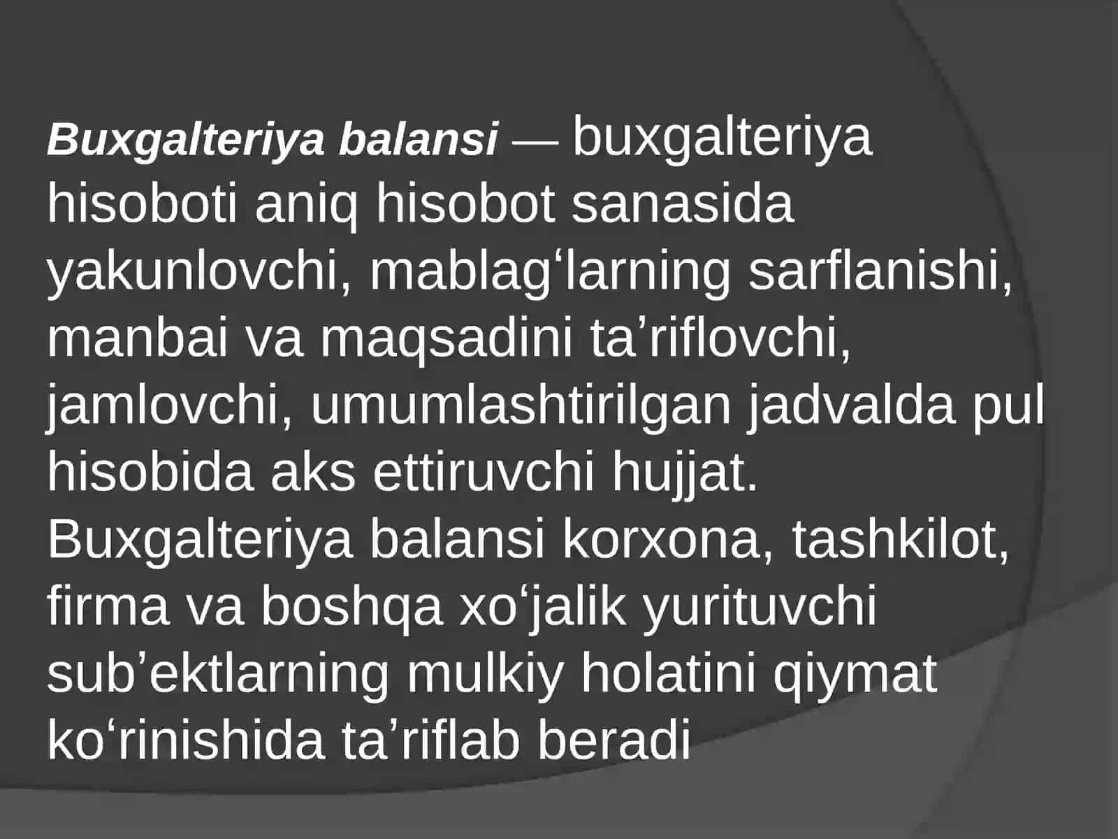 Buxgalteriya balansi 2