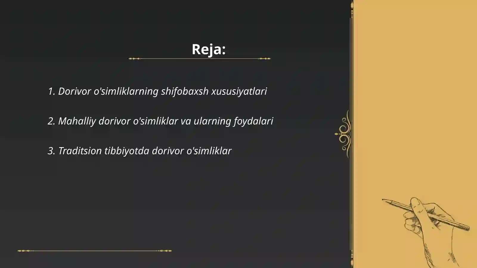 Tabobatda dorivor o'simliklar ahamiyati 2