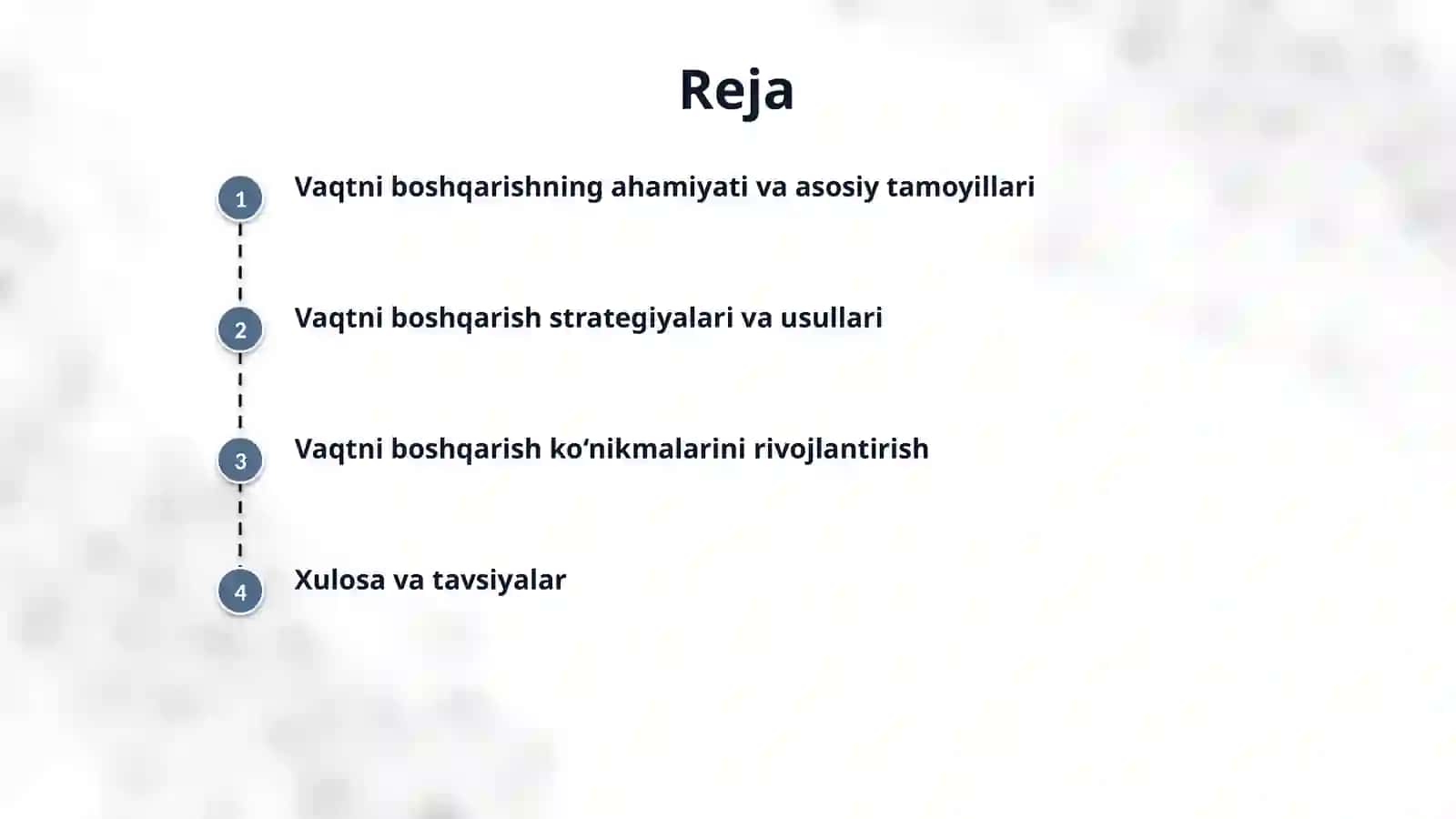 Vaqtni boshqarish (time management) ko‘nikmasi va rivojlantirish yo‘llari. 2