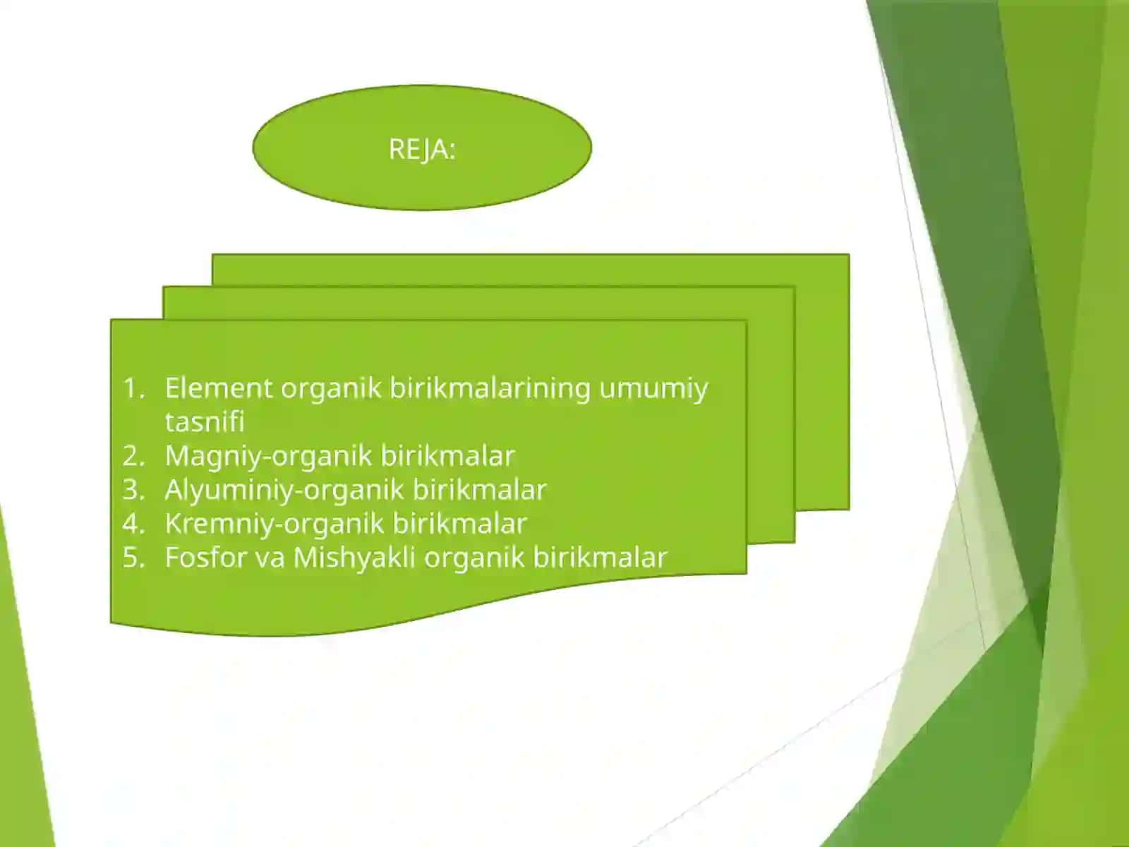 Element-organik birikmalar. 2