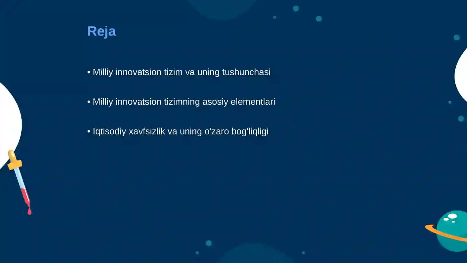 Milliy innovatsion tizim (MIT) – mamlakat iqtisodiy xavfsizligini ta’minlash omili sifatida 2