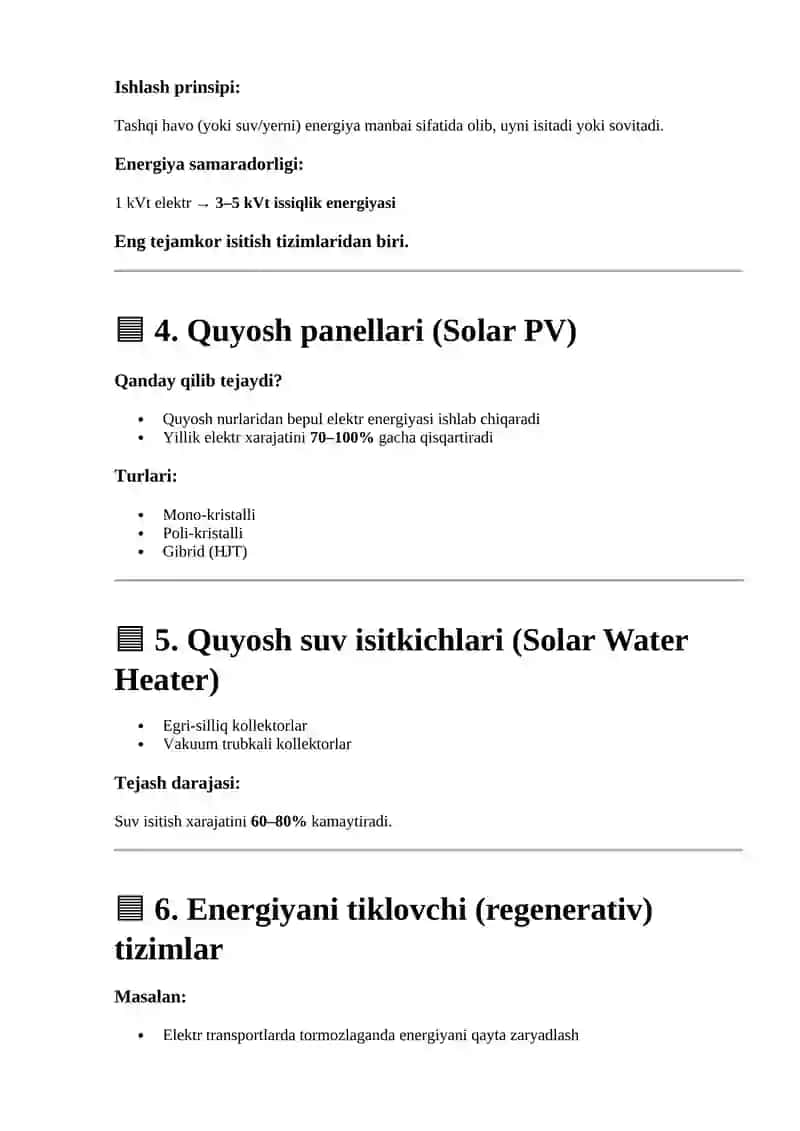 Energiyani tejash texnologiyasi 2