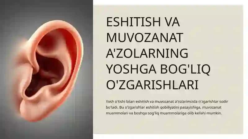 ESHITISH VA MUVOZANAT A'ZOLARNING YOSHGA BOG'LIQ O'ZGARISHLARI 2