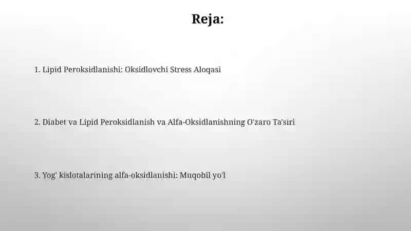 Lipid Peroksidlanishi va Alfa-Oksidlanishning O'zaro Ta'siri 2