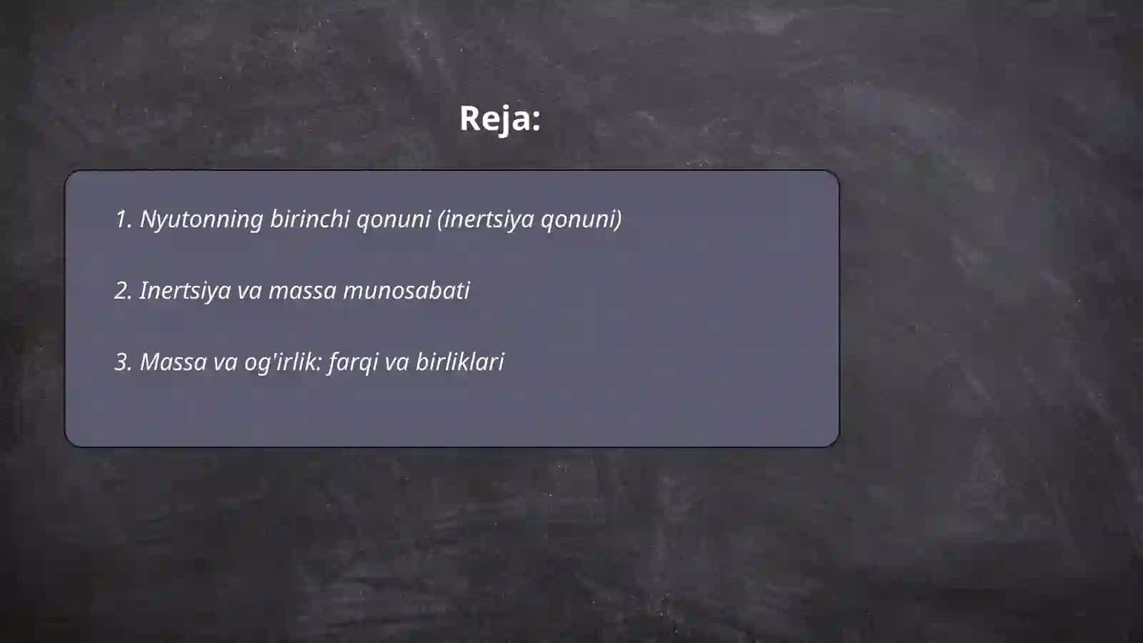 Nyutonning qonunlari.Massa va kuch 2