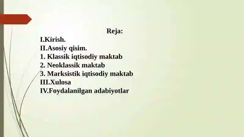 IQTISODIYOT NAZARIYASINING FAN SIFATIDA SHAKLLANISHIDAGI ASOSIY OQIMLAR 2