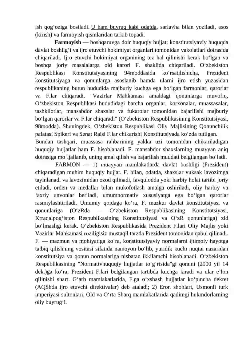Sohaviy farmoyish hujjatlarining xususiyatlari 2