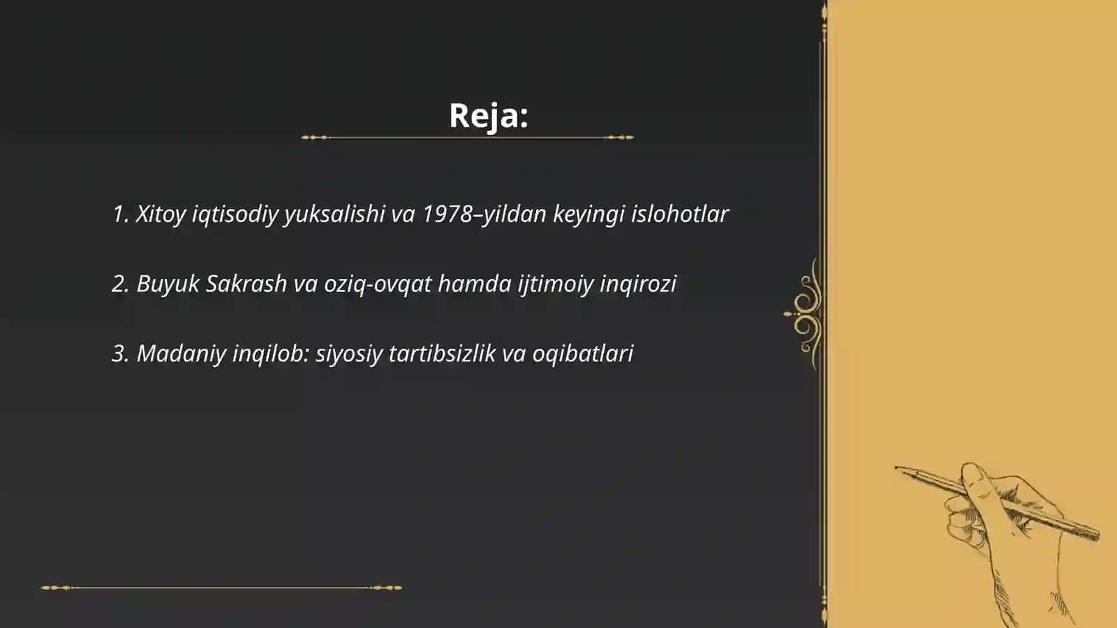 Xitoy yuksalish va inqiroz davrida 2
