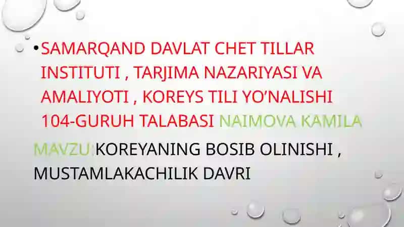 Koreyaning bosib olinishi, Mustamlakachilik davri 2