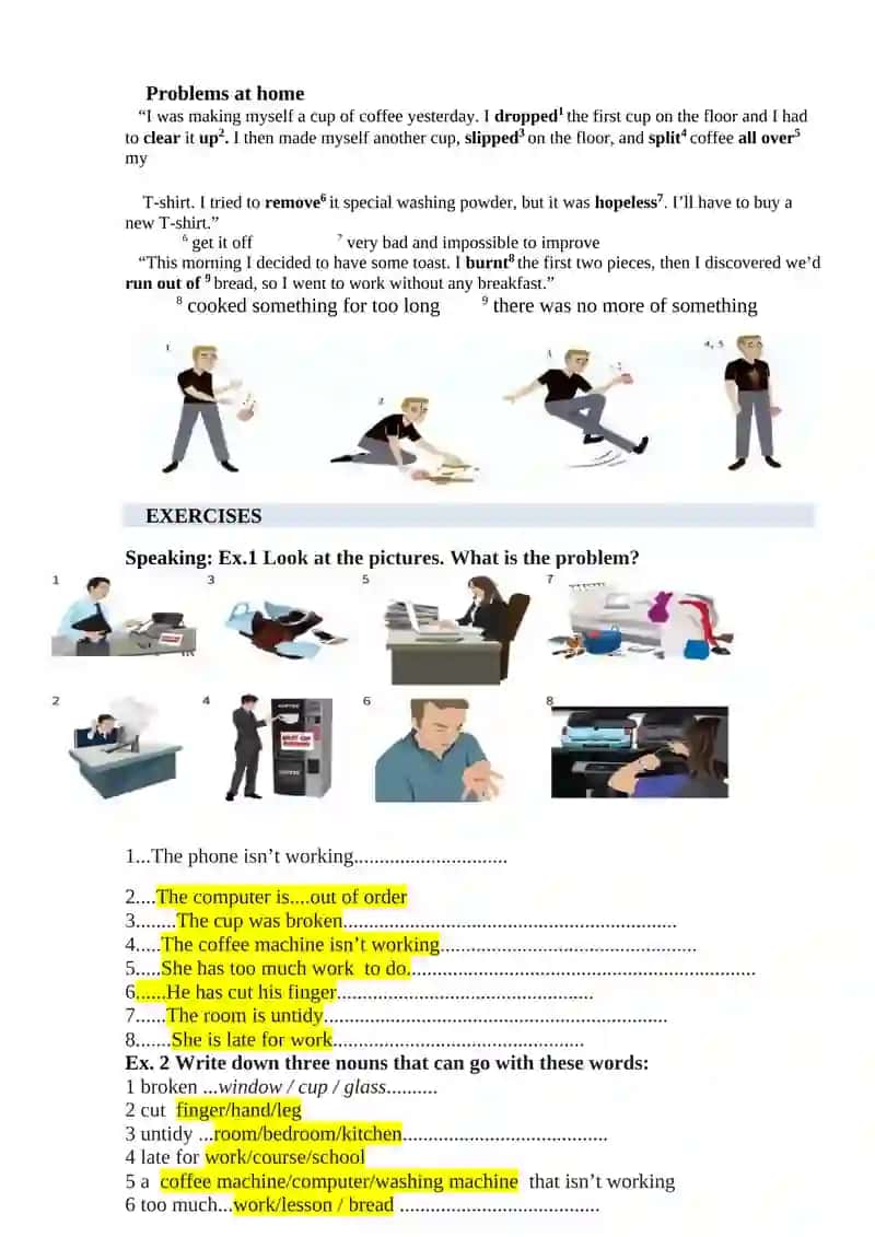 Problems at home and work 2