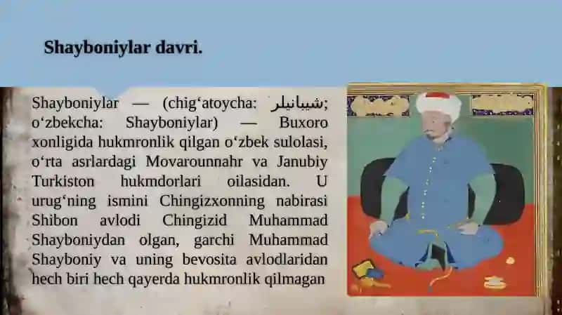 Buxoro xonligida Shayboniylar sulolasi hukmronligining oʻrnatilishi 2