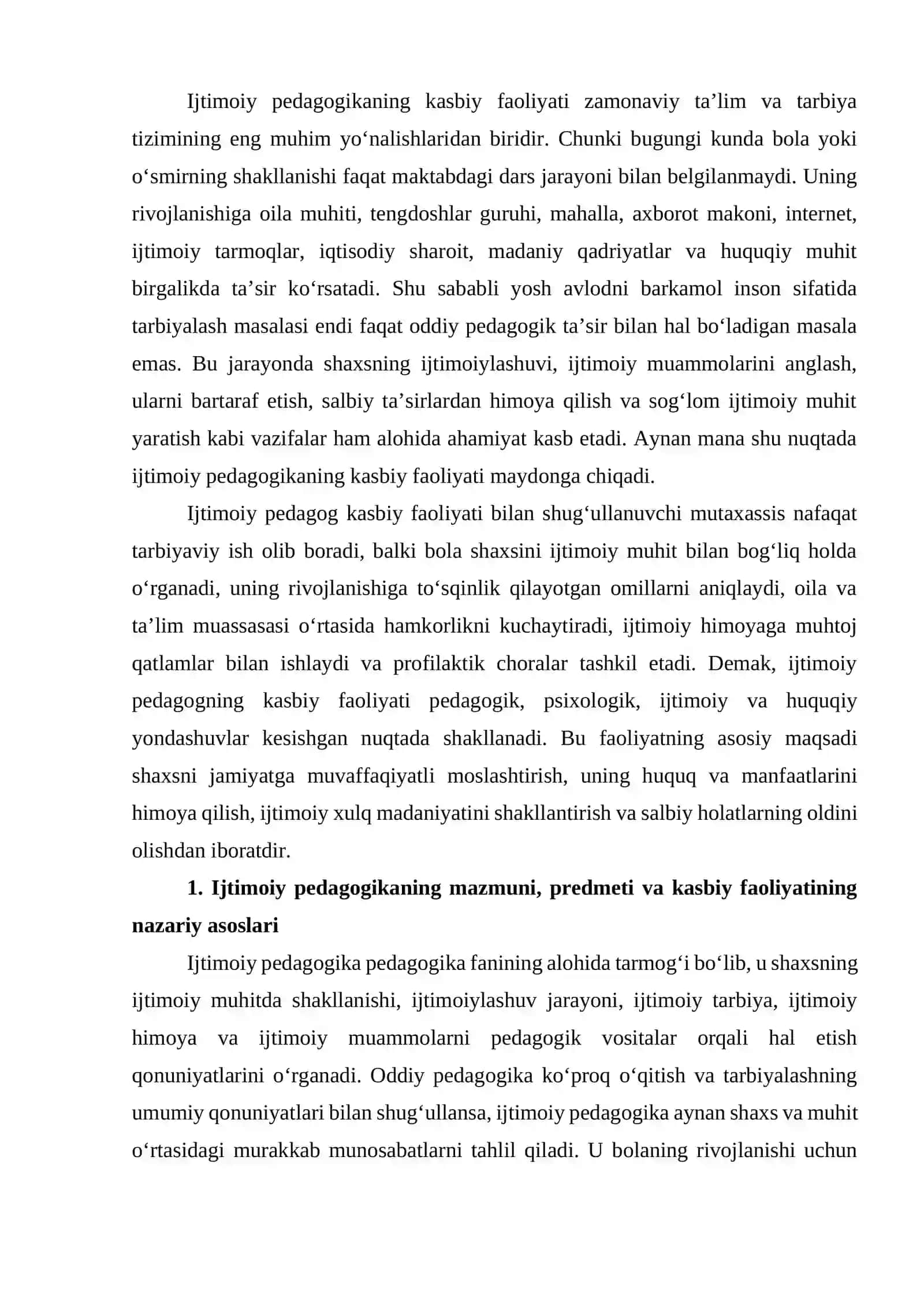 Ijtimoiy pedagogikaning kasbiy faoliyati 2