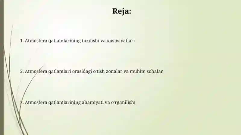 Atmosfera qavatlarining tuzilishi va xususiyatlari 2