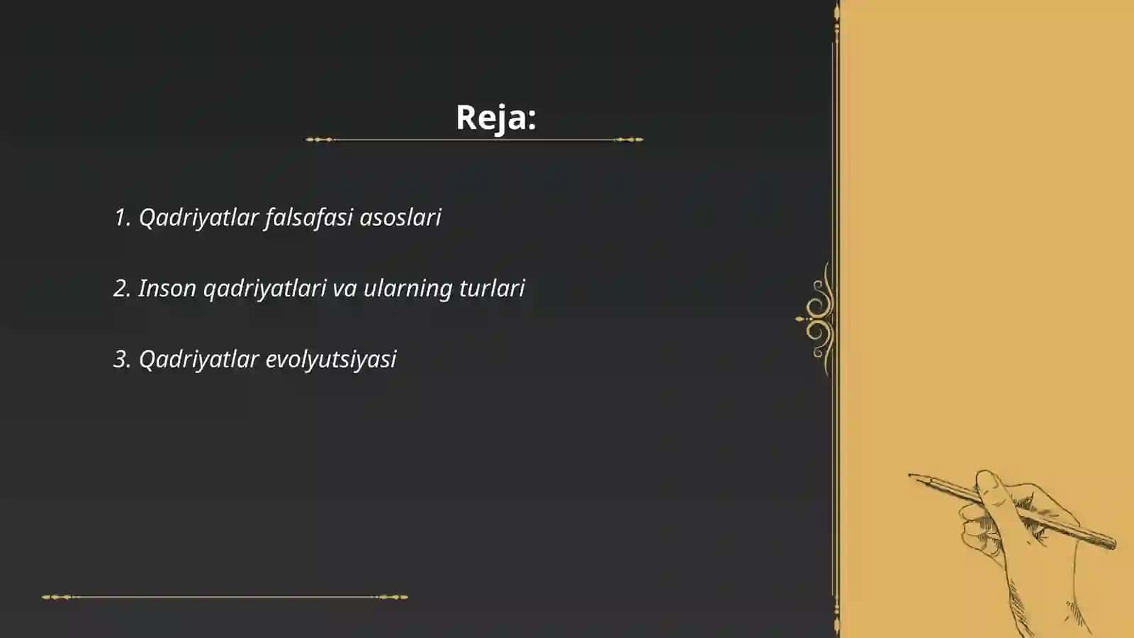 Qadriyatlar falsafasi 2