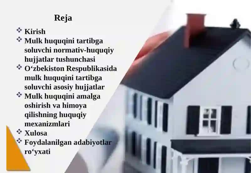 Mulkhuquqini tartibga soluvchi normativ hujjatlar 2