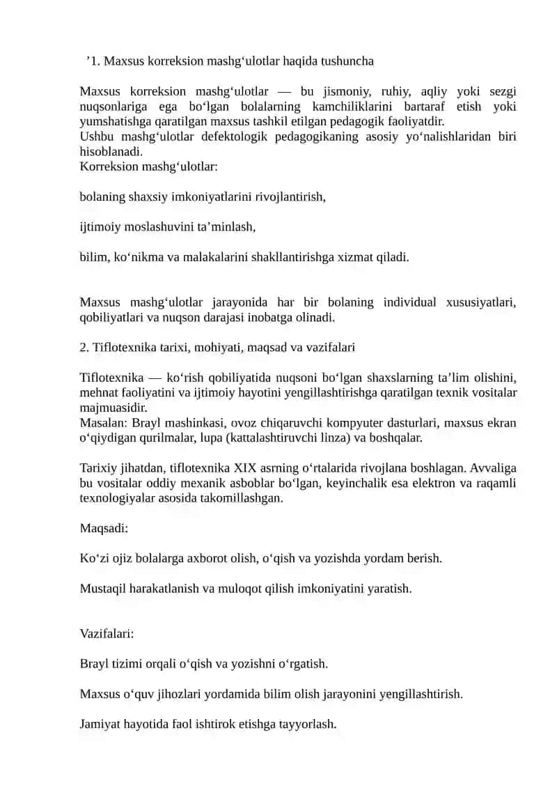 Maxsus korrektsion mashg‘ulotlar 2