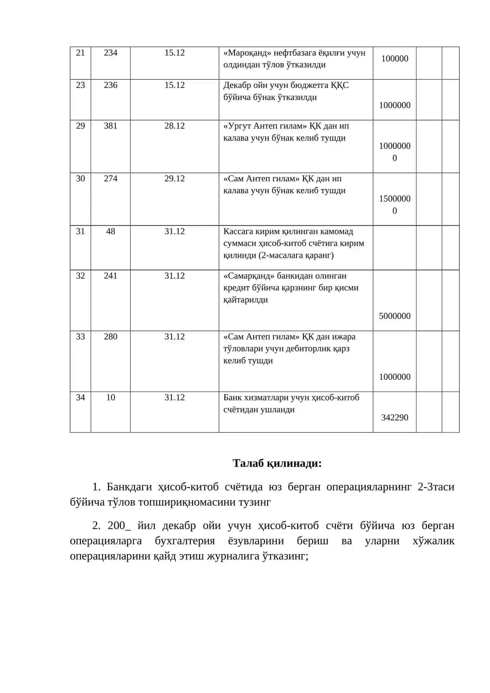 PUL MABLAG‘LARI HISOBI 2