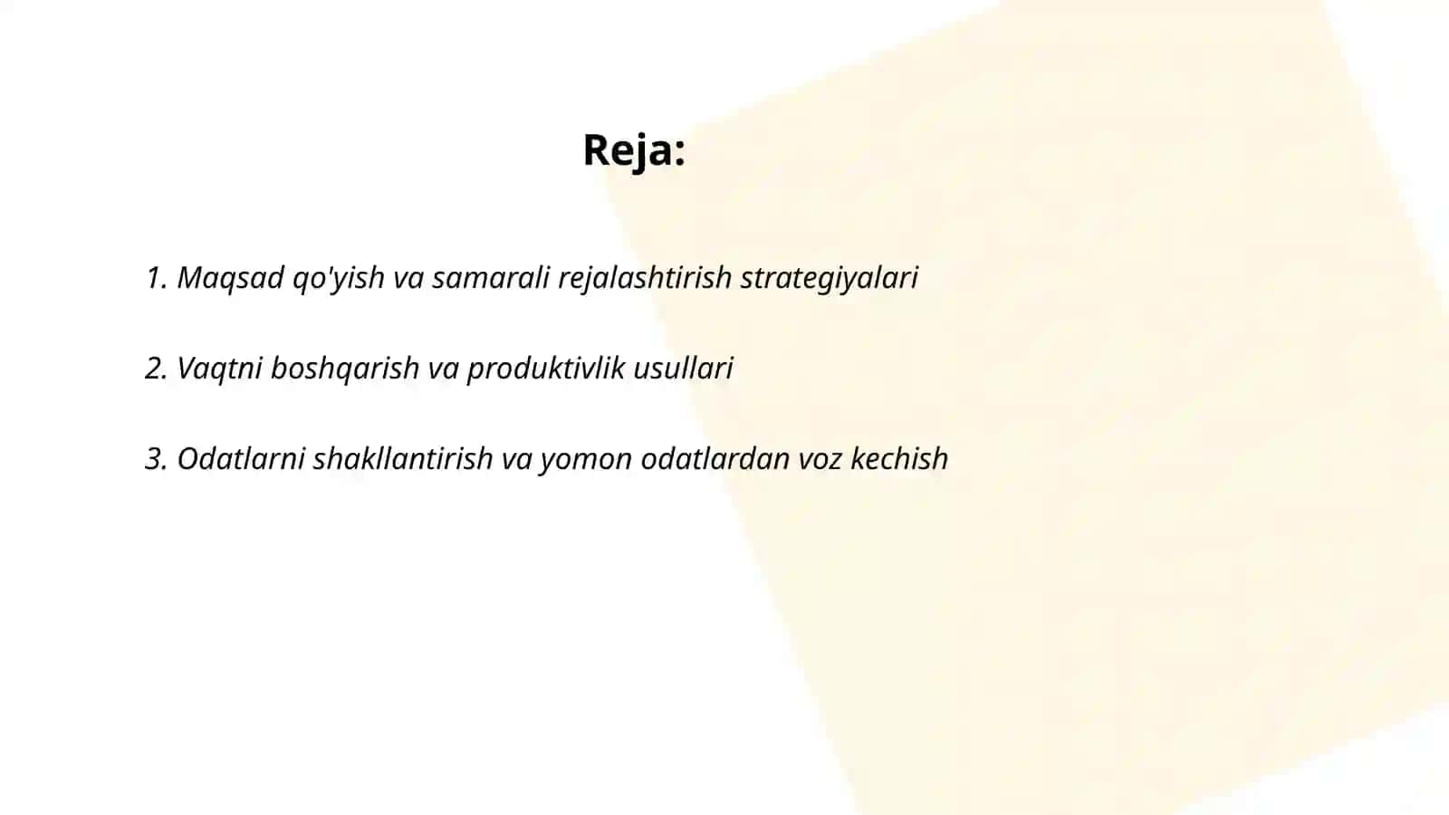 O'z o'zini rivojlantirish strategiyalari 2