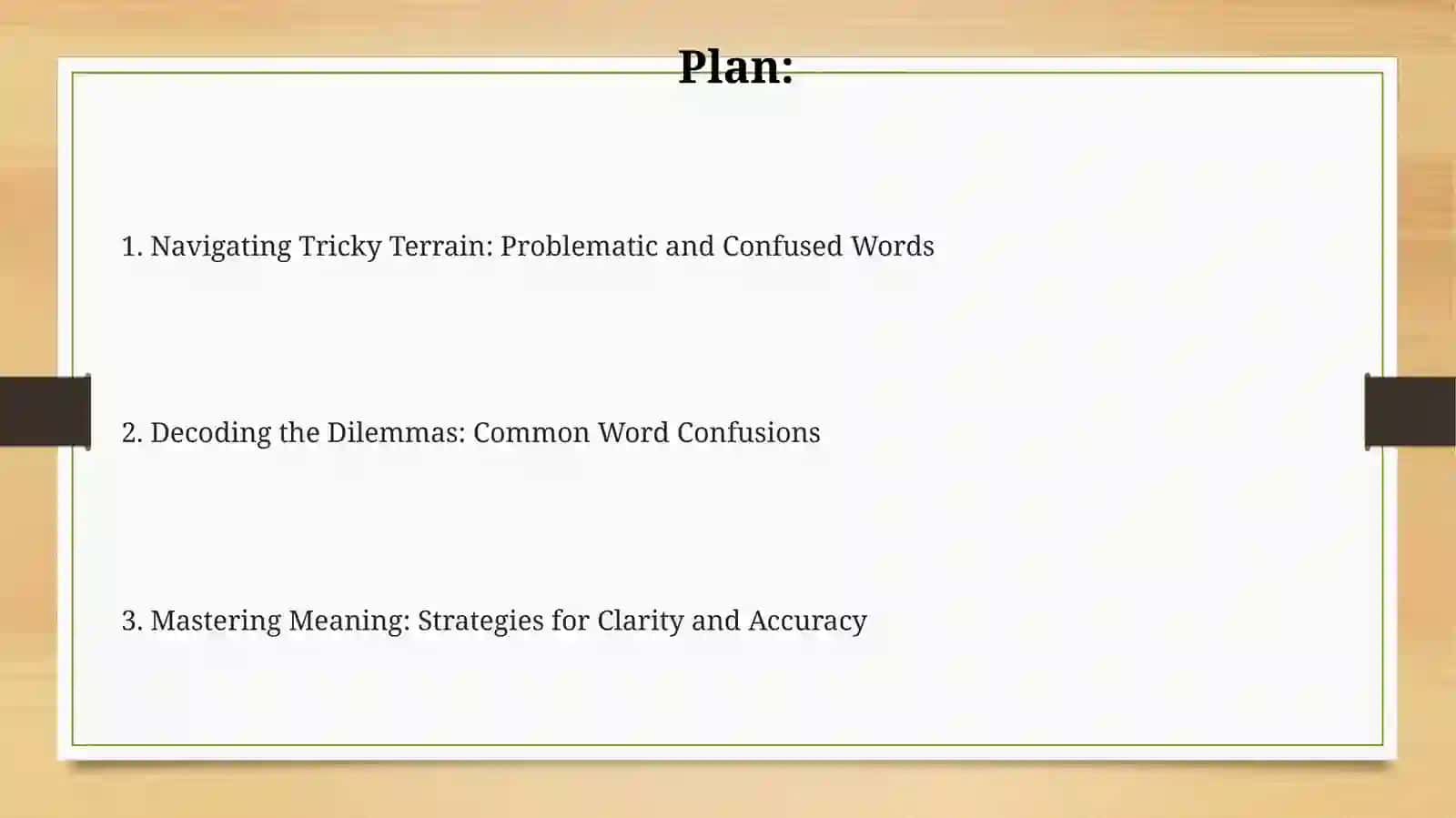 Navigating Tricky Terrain: Problematic and Confused Words 2