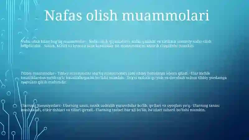 Tibbiy Muammolar Va Ularning Xususiyatlari 2