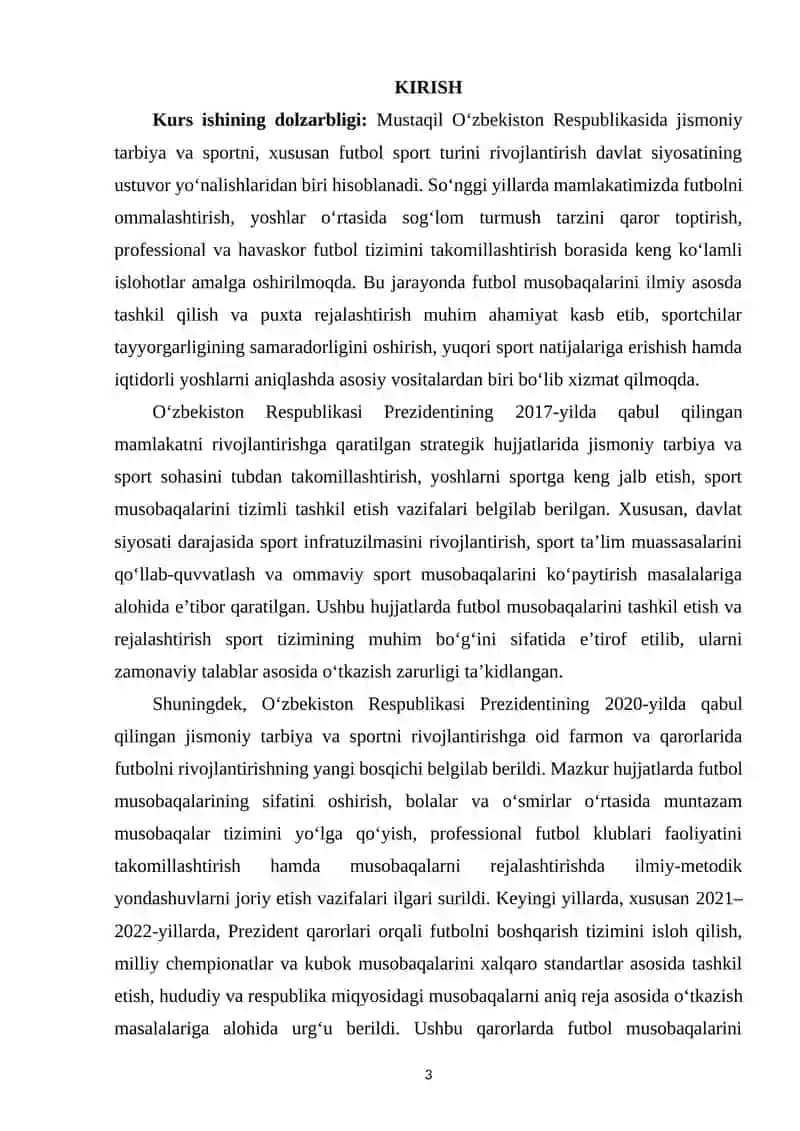 Futbol o‘yin qoidalari va musobaqalarni tashkil etish 2