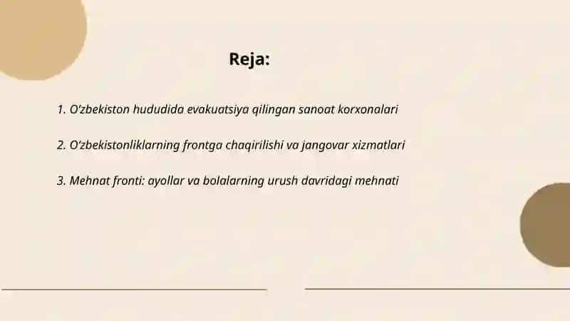 Oʻzbekiston ikkinchi jahon urushi davrida 2