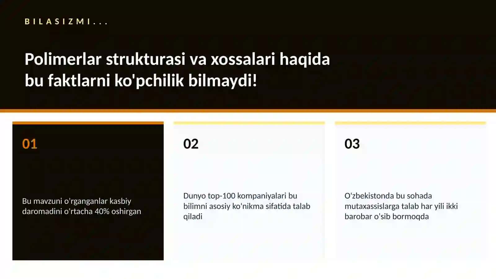 Polimerlar strukturasi va xossalari 2