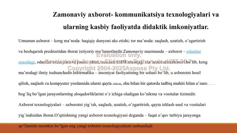 Zamonaviy axborot- kommunikatsiya texnologiyalari va ularning kasbiy faoliyatda didaktik imkoniyatlar 2