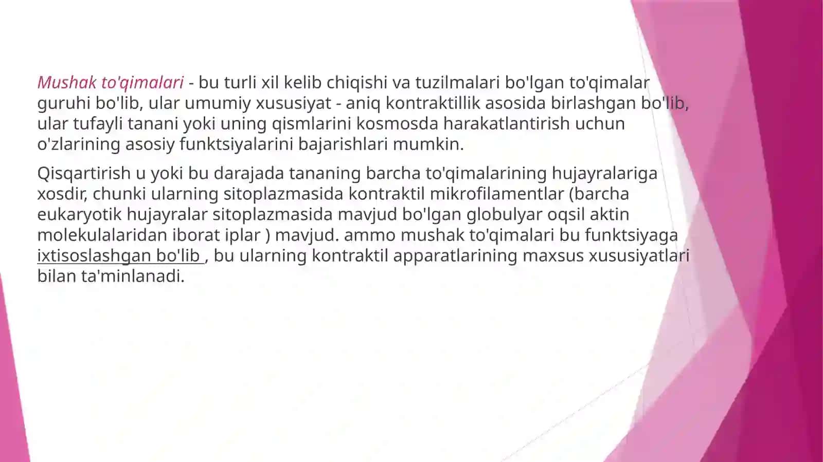 HARAKATNING MUSKULLI VA MUSKULSIZ FORMALARI 2