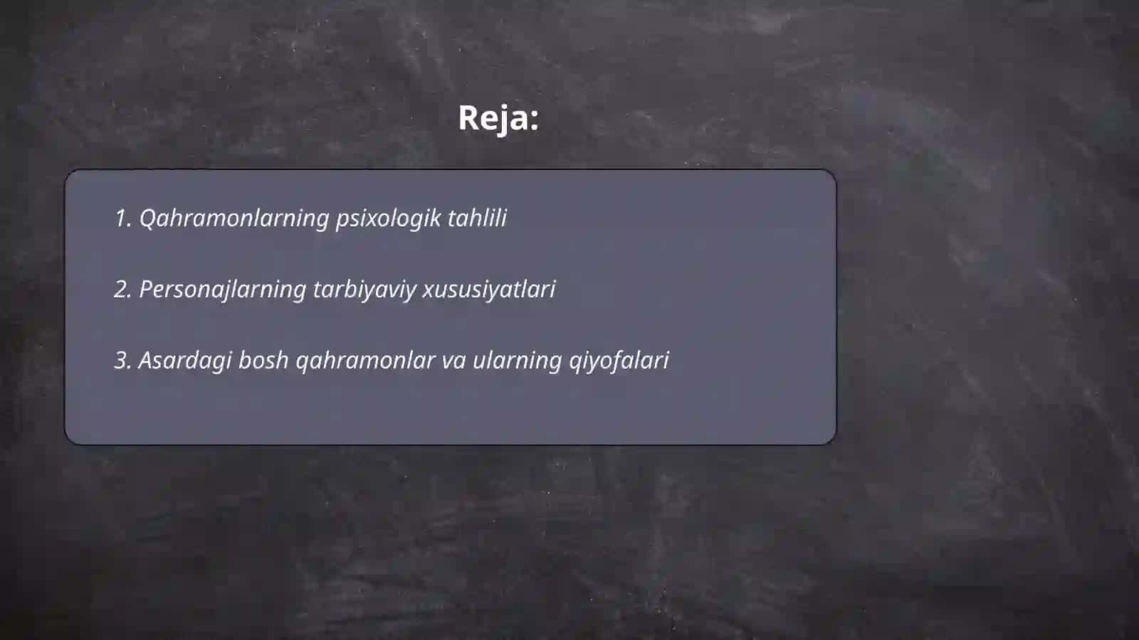 O'lmas Umarbekov asarlarida qahramon va personajlarning tasvirlanishi 2