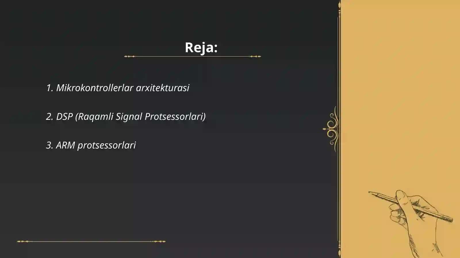 Mikrokontrollerlar arxitekturasi 2