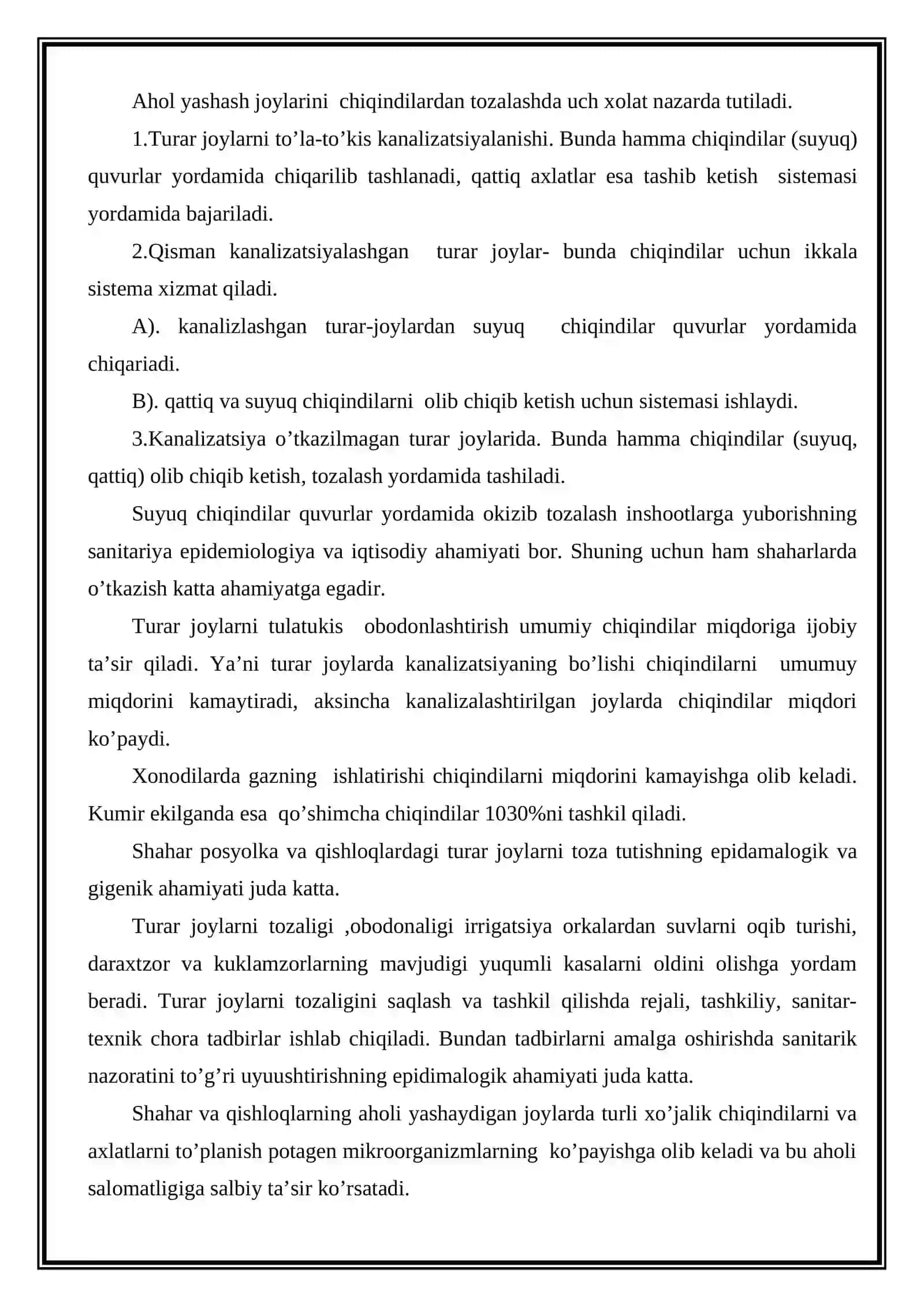 Atrof muhitni muhofaza qilish bo'yicha. kompleks tadbirlar 2