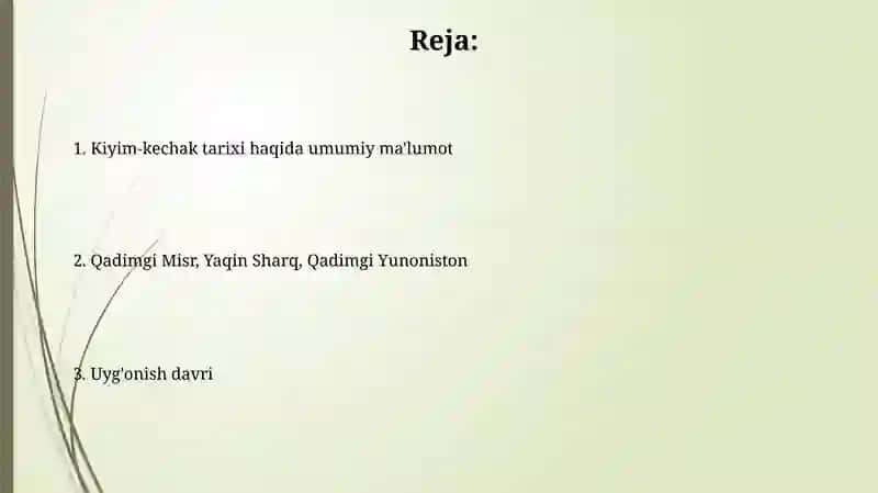 Kiyim-kechak tarixi haqida umumiy ma'lumot 2