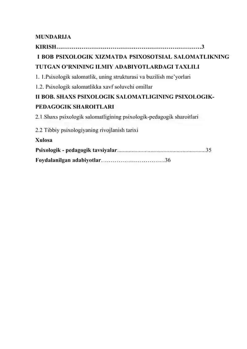 PSIXOLOGIK XIZMATDA PSIXOSOTSIAL SALOMATLIKNING TUTGAN O’RNI 2