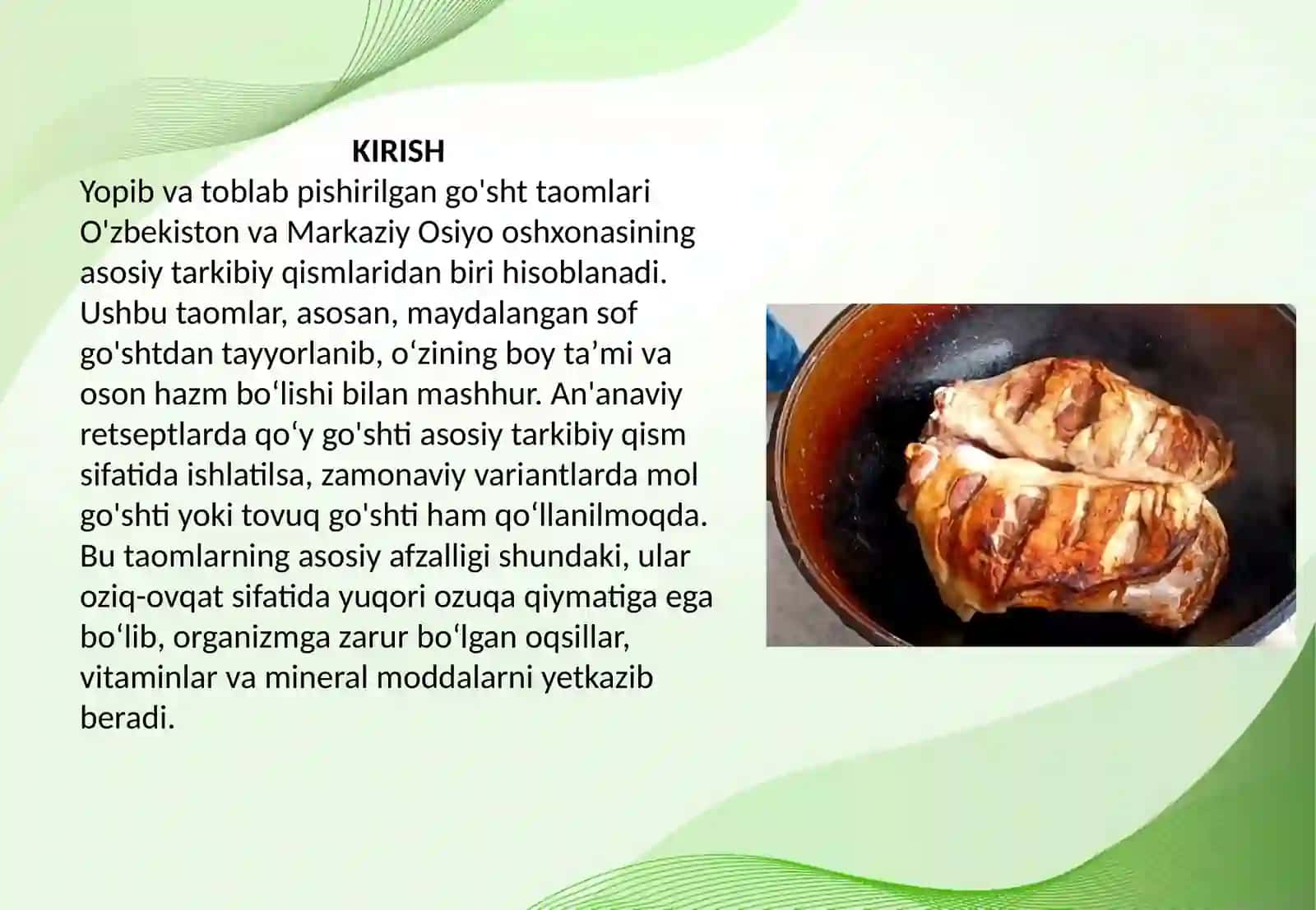 Yopib (toblab)pishirilgan go'sht taomlari. Sof qiymali go'sht taomlarining tayyorlanishi 2
