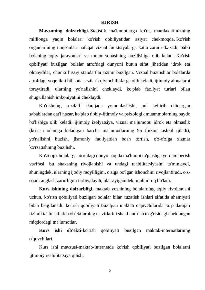 Ko'rish qobiliyati cheklangan talabalarni ijtimoiy reabilitatsiya 2