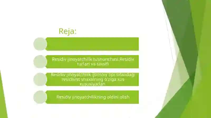 Residiv Jinoyatlarning Kriminologik tavsifi 2